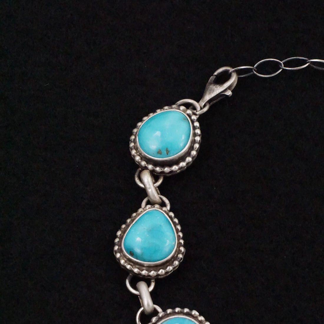 Kathleen Livingston Turquoise & Sterling Silver Link Bracelet