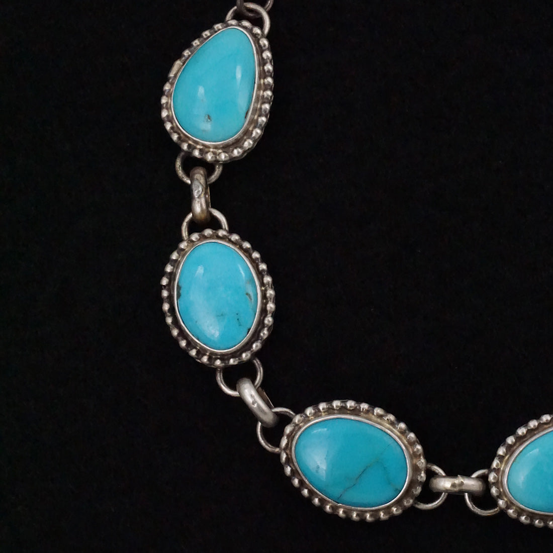 Kathleen Livingston Turquoise & Sterling Silver Link Bracelet