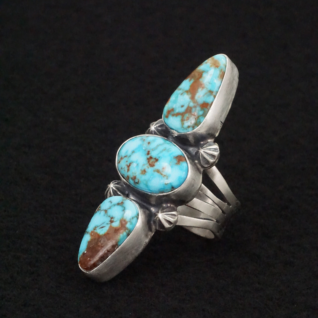 Darrin Livingston Turquoise & Sterling Silver Ring Size 7