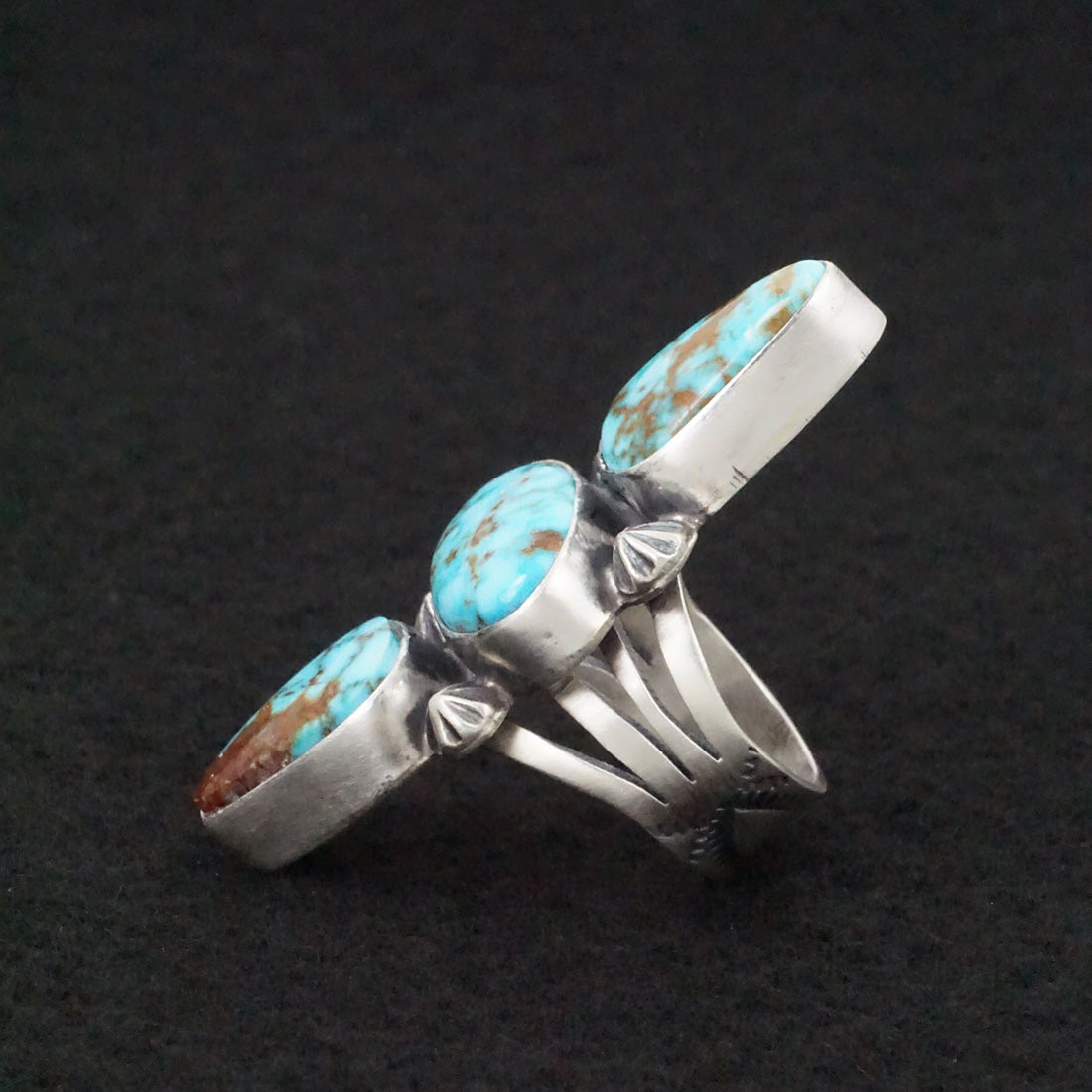 Darrin Livingston Turquoise & Sterling Silver Ring Size 7