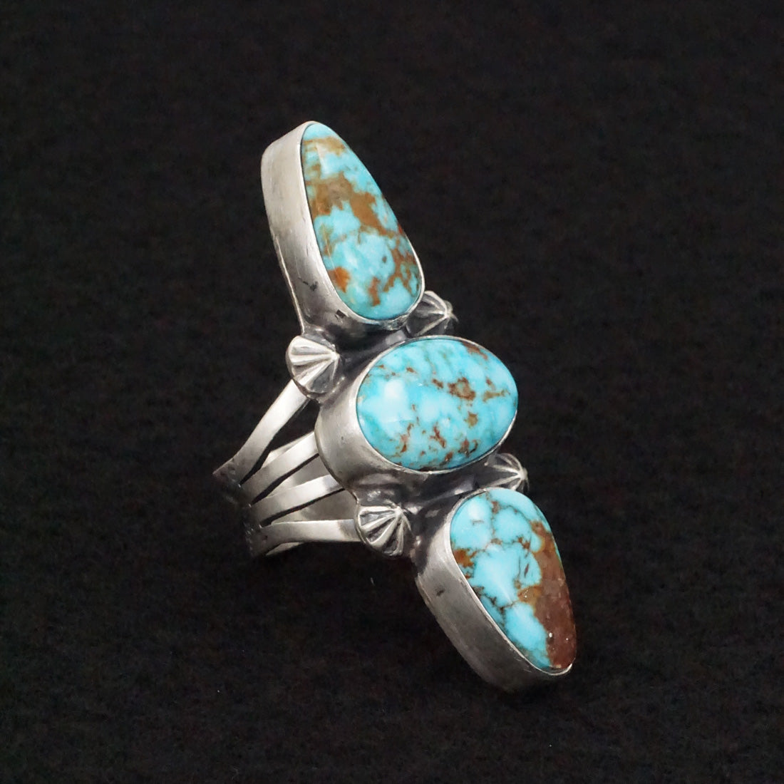 Darrin Livingston Turquoise & Sterling Silver Ring Size 7