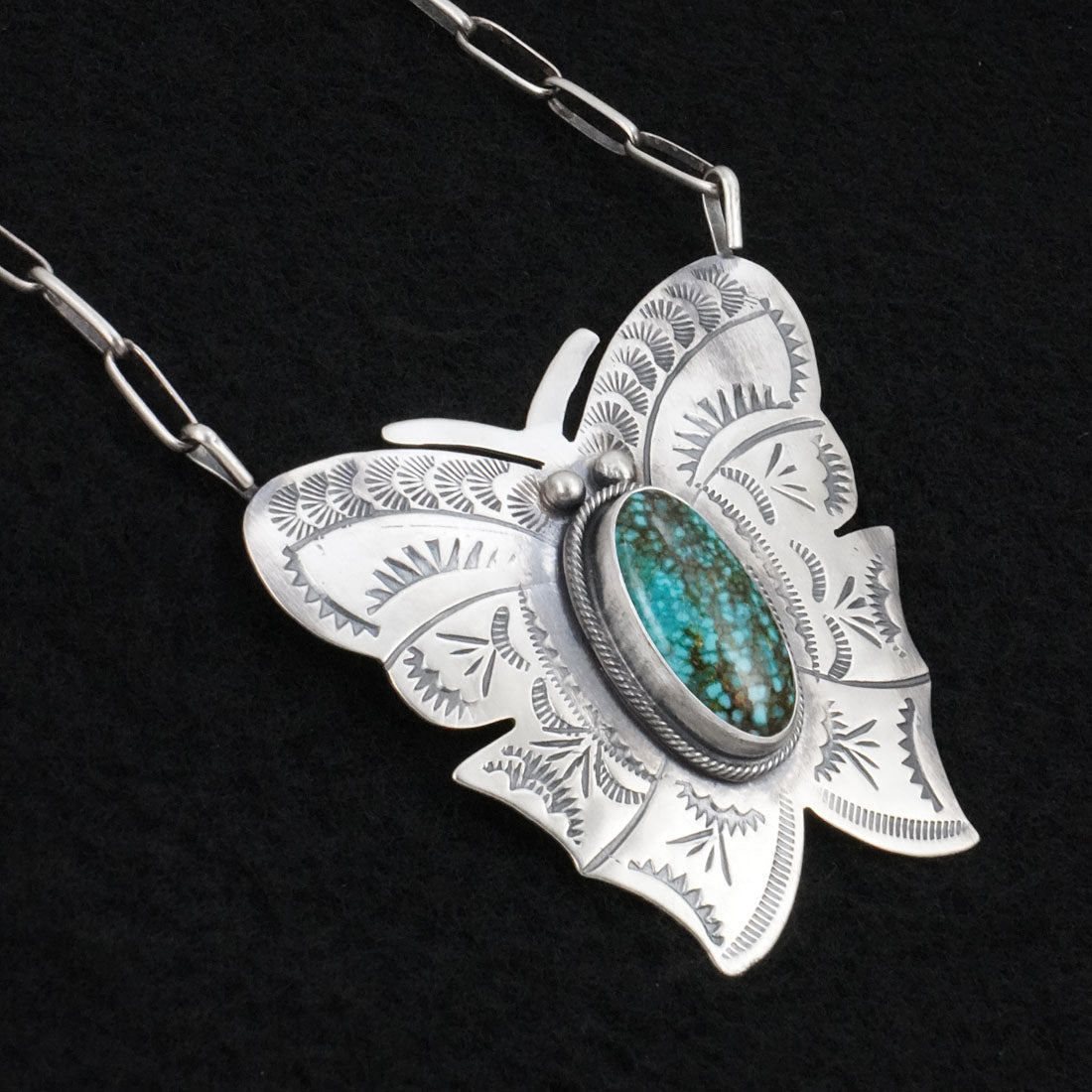 Bobby Johnson Turquoise & Sterling Silver Necklace