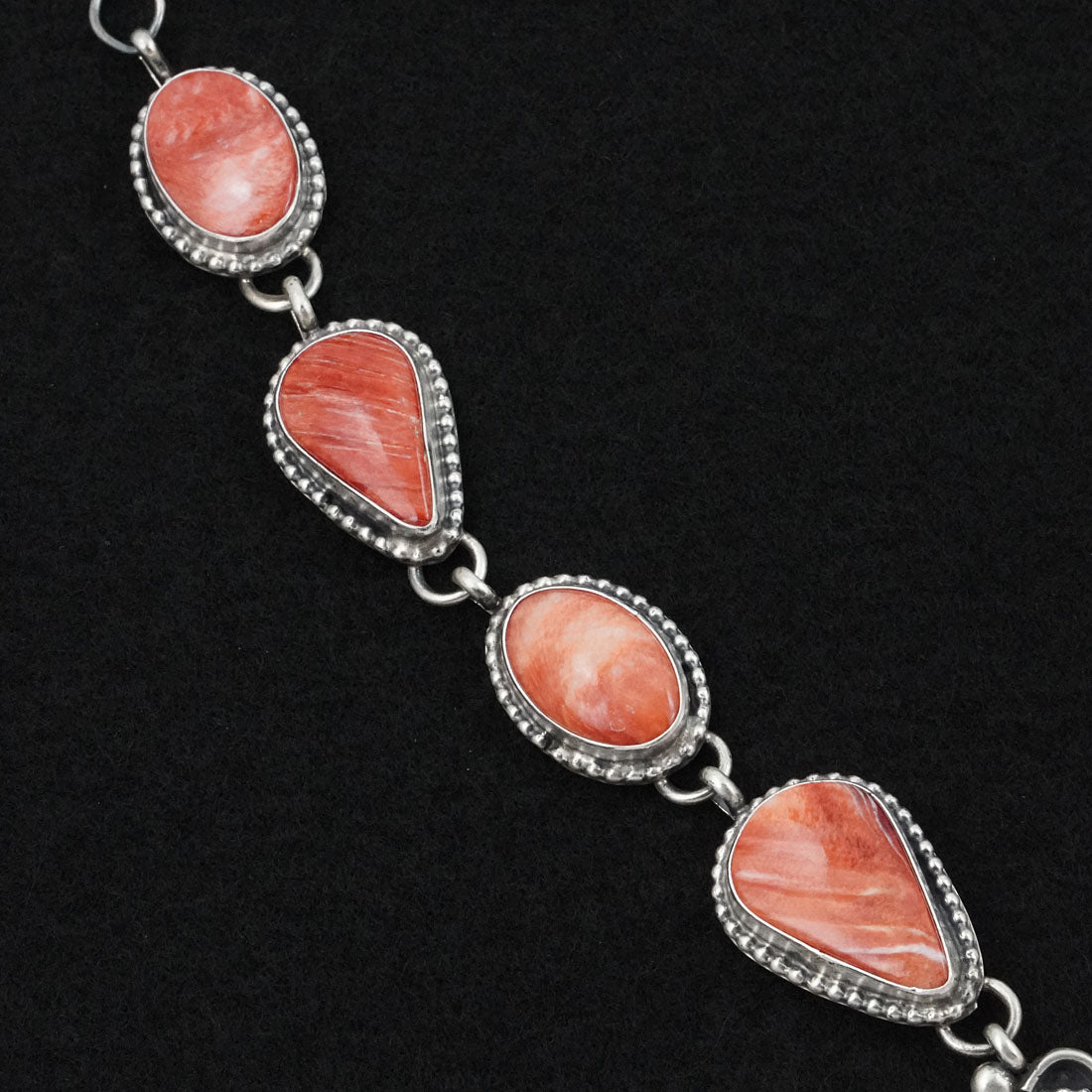 Bobby Johnson Spiny Oyster & Sterling Silver Necklace