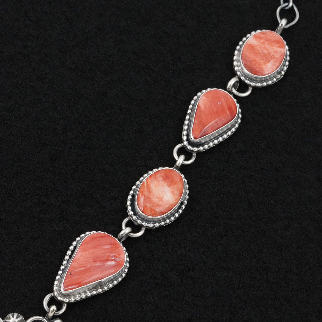 Bobby Johnson Spiny Oyster & Sterling Silver Necklace