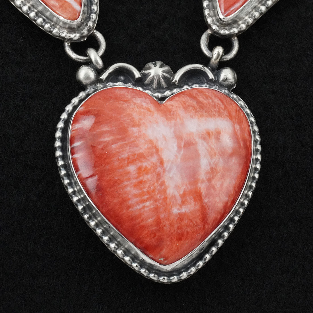 Bobby Johnson Spiny Oyster & Sterling Silver Necklace