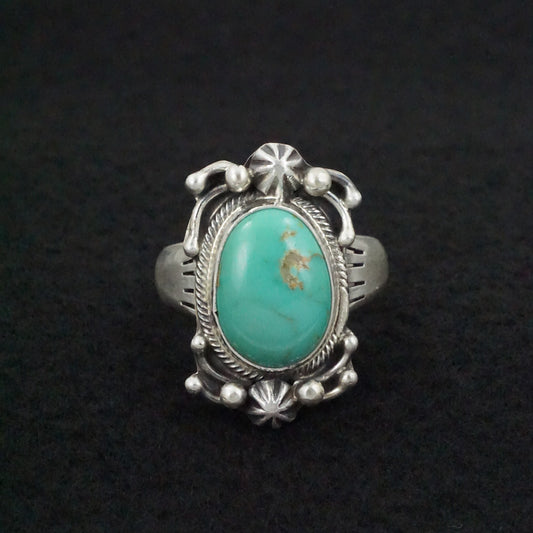 Kathleen Livingston Turquoise & Sterling Silver Ring Size 10