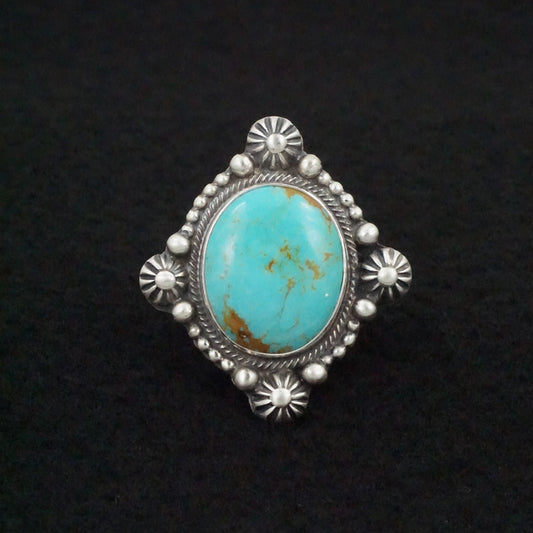 Kathleen Livingston Turquoise & Sterling Silver Ring Size 7