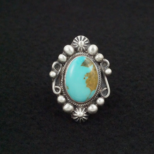 Kathleen Livingston Turquoise & Sterling Silver Ring Size 8