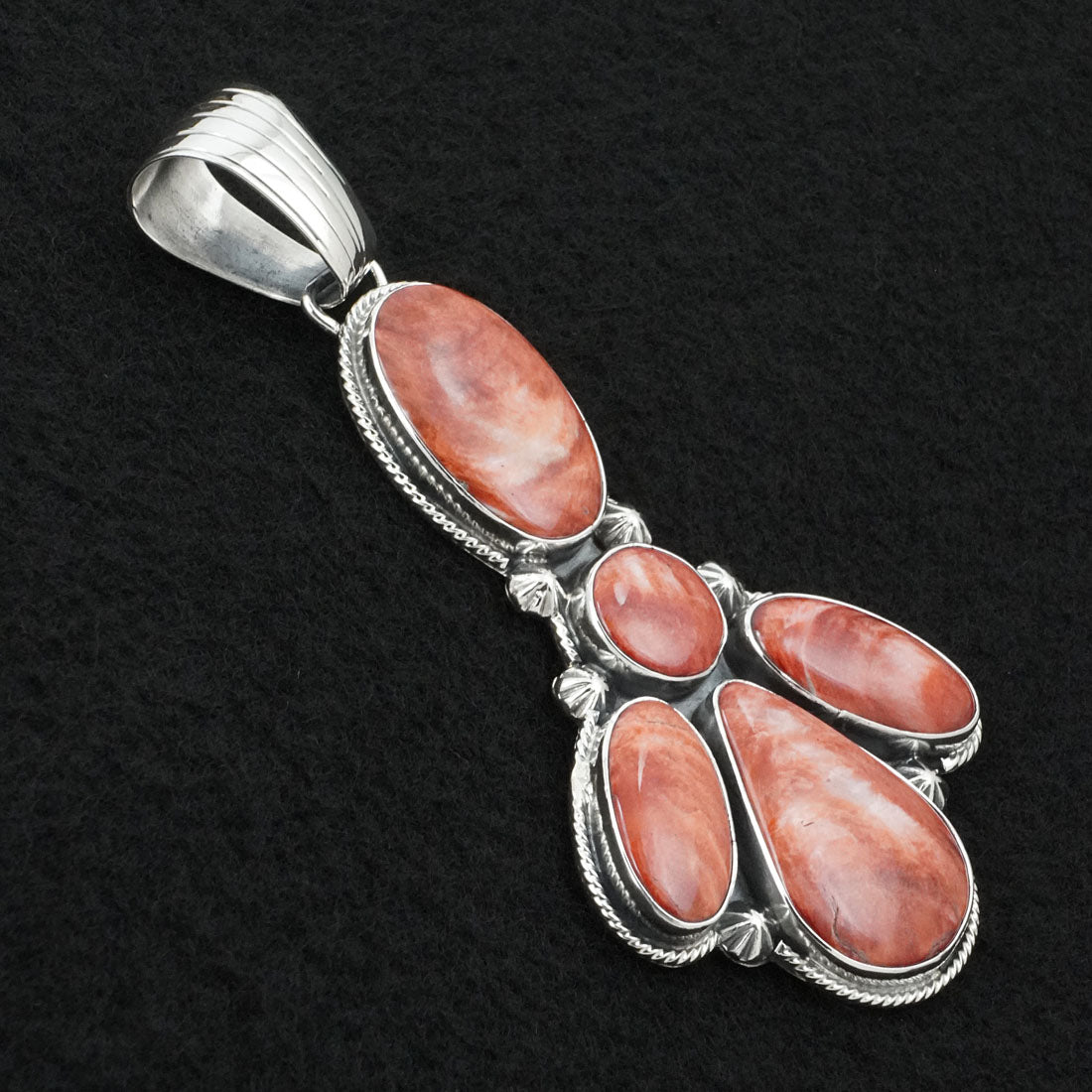 Paul Livingston Spiny Oyster & Sterling Silver Pendant