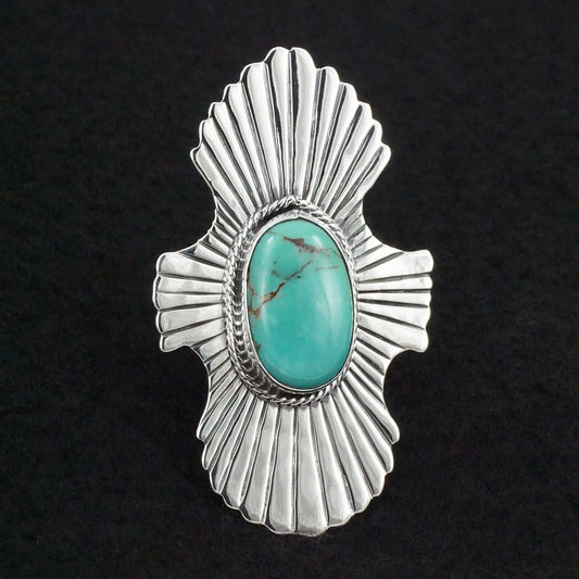 Randy Billy Turquoise & Sterling Silver Ring Size 6