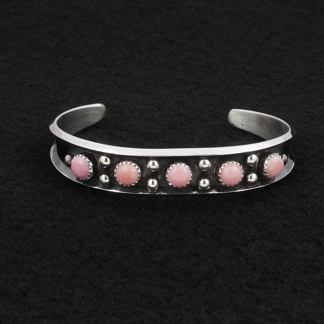 Paul Largo Pink Conch Shell & Sterling Silver Bracelet
