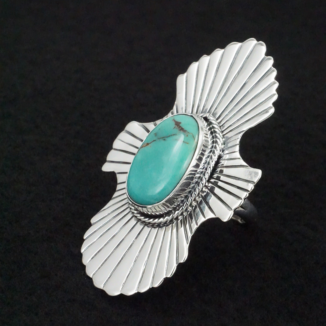 Randy Billy Turquoise & Sterling Silver Ring Size 6