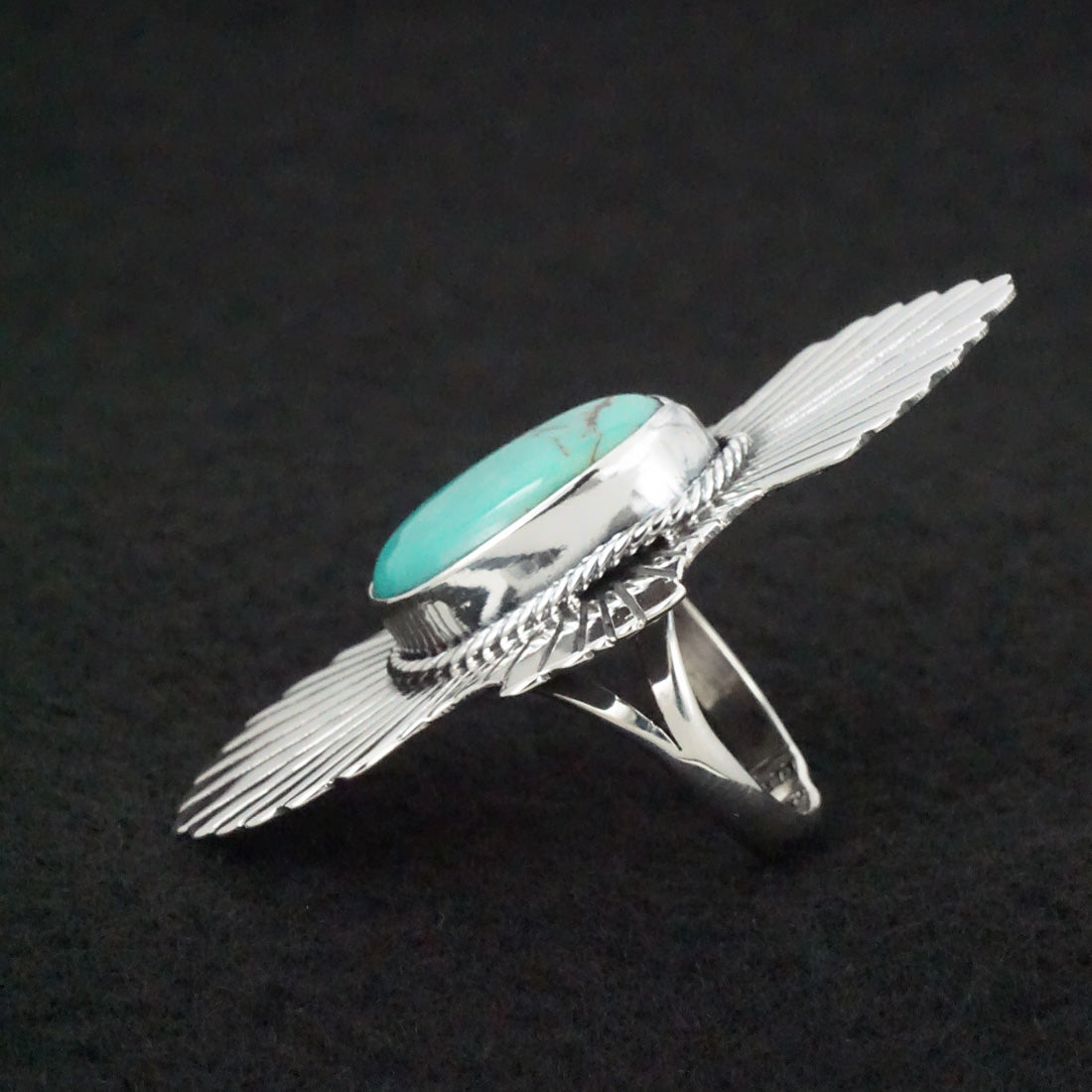 Randy Billy Turquoise & Sterling Silver Ring Size 6