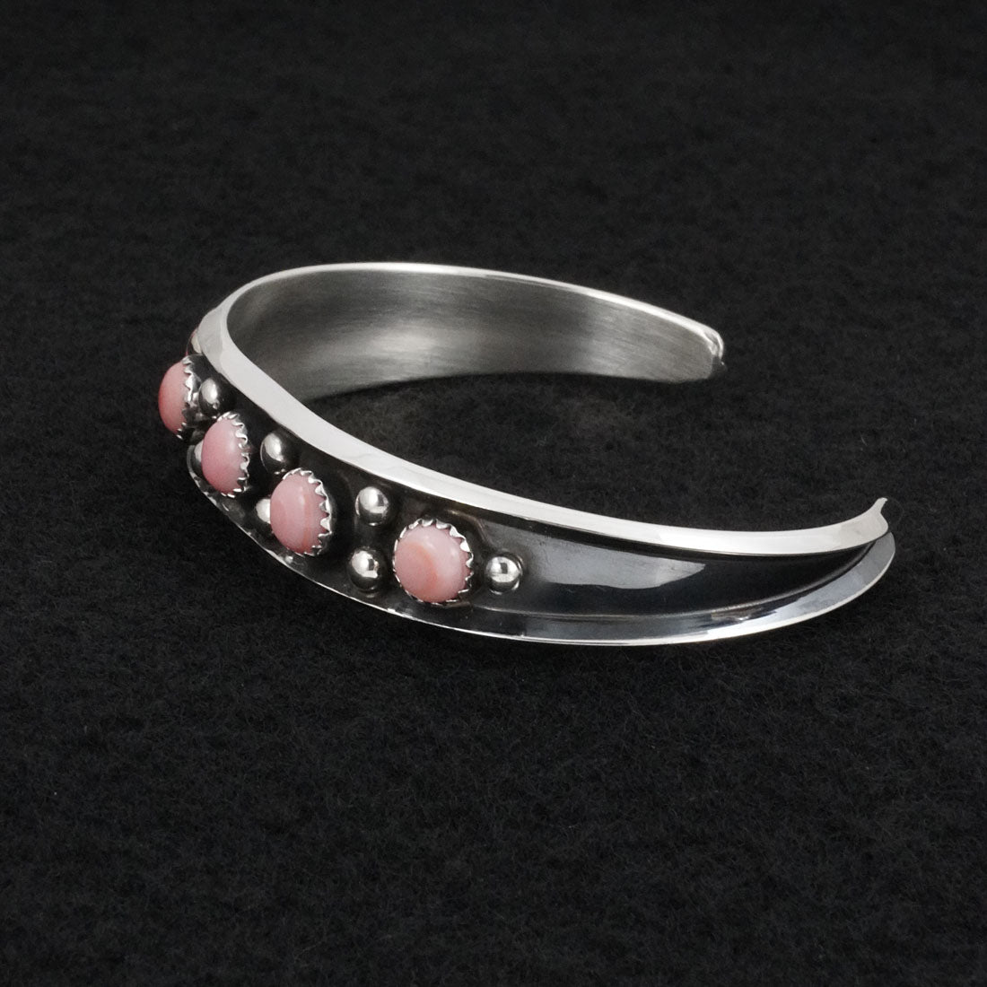Paul Largo Pink Conch Shell & Sterling Silver Bracelet