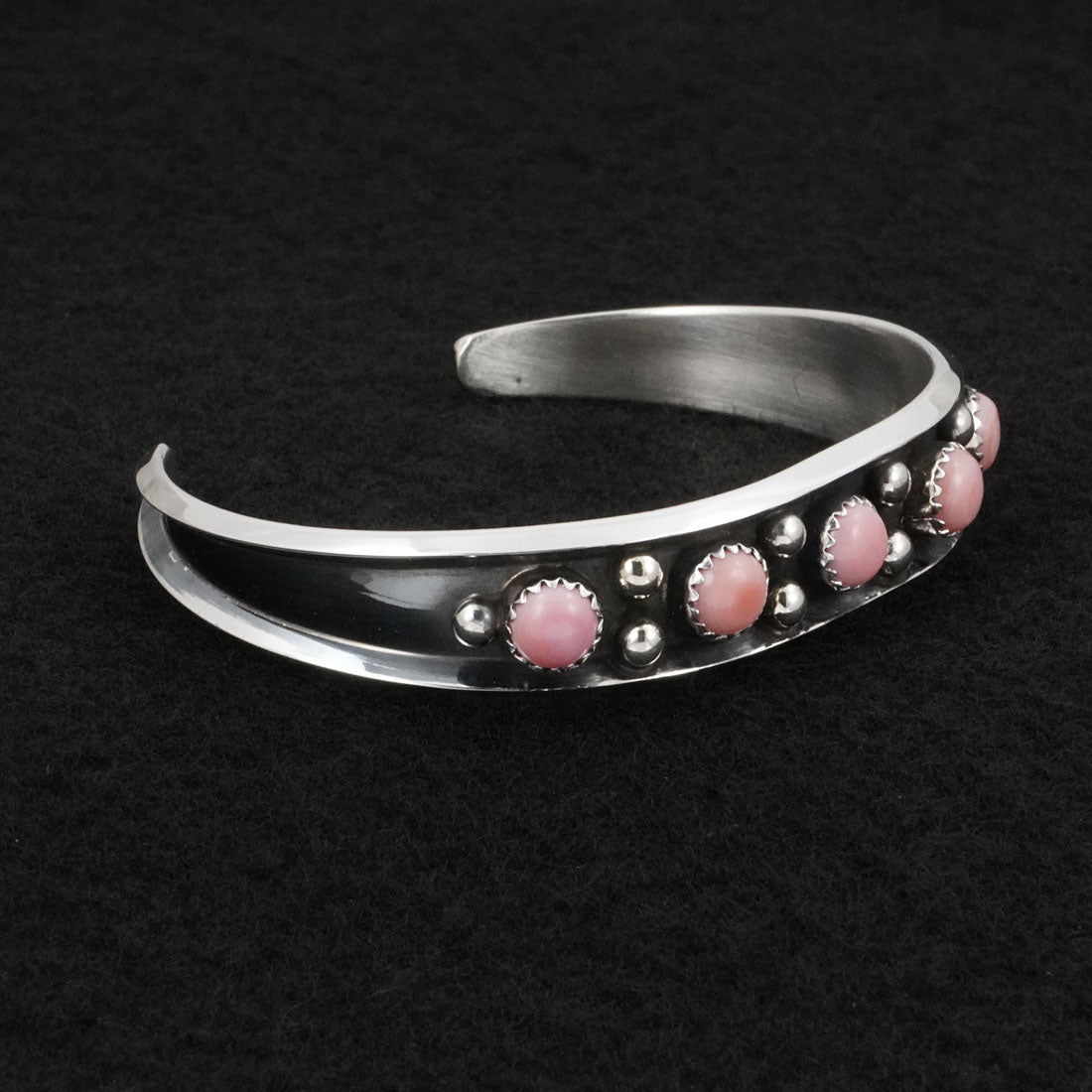 Paul Largo Pink Conch Shell & Sterling Silver Bracelet