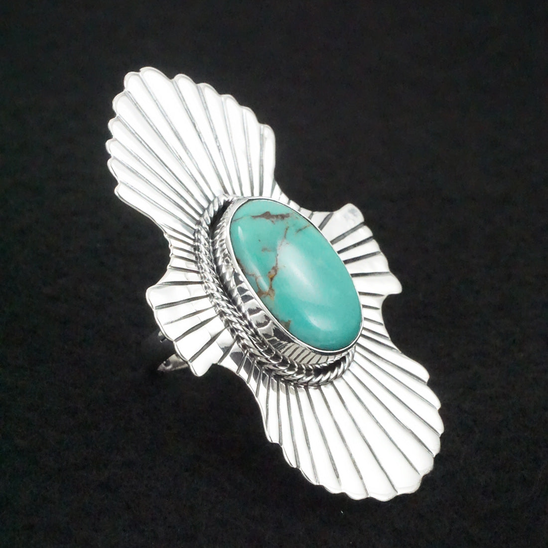 Randy Billy Turquoise & Sterling Silver Ring Size 6