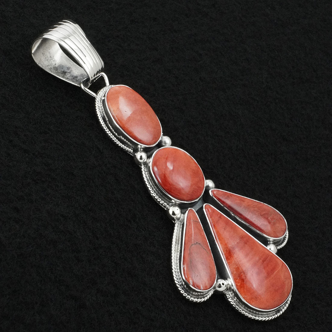 Paul Livingston Spiny Oyster & Sterling Silver Pendant