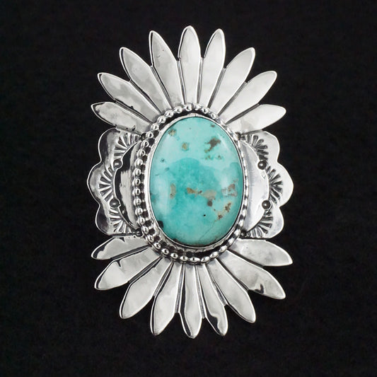 Randy Billy Turquoise & Sterling Silver Ring Size 9