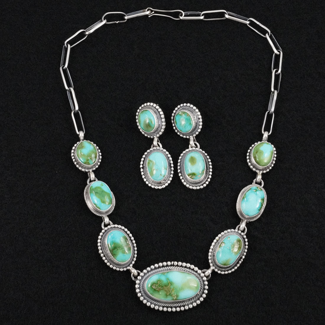 Darrin Livingston Turquoise & Sterling Silver Necklace Set