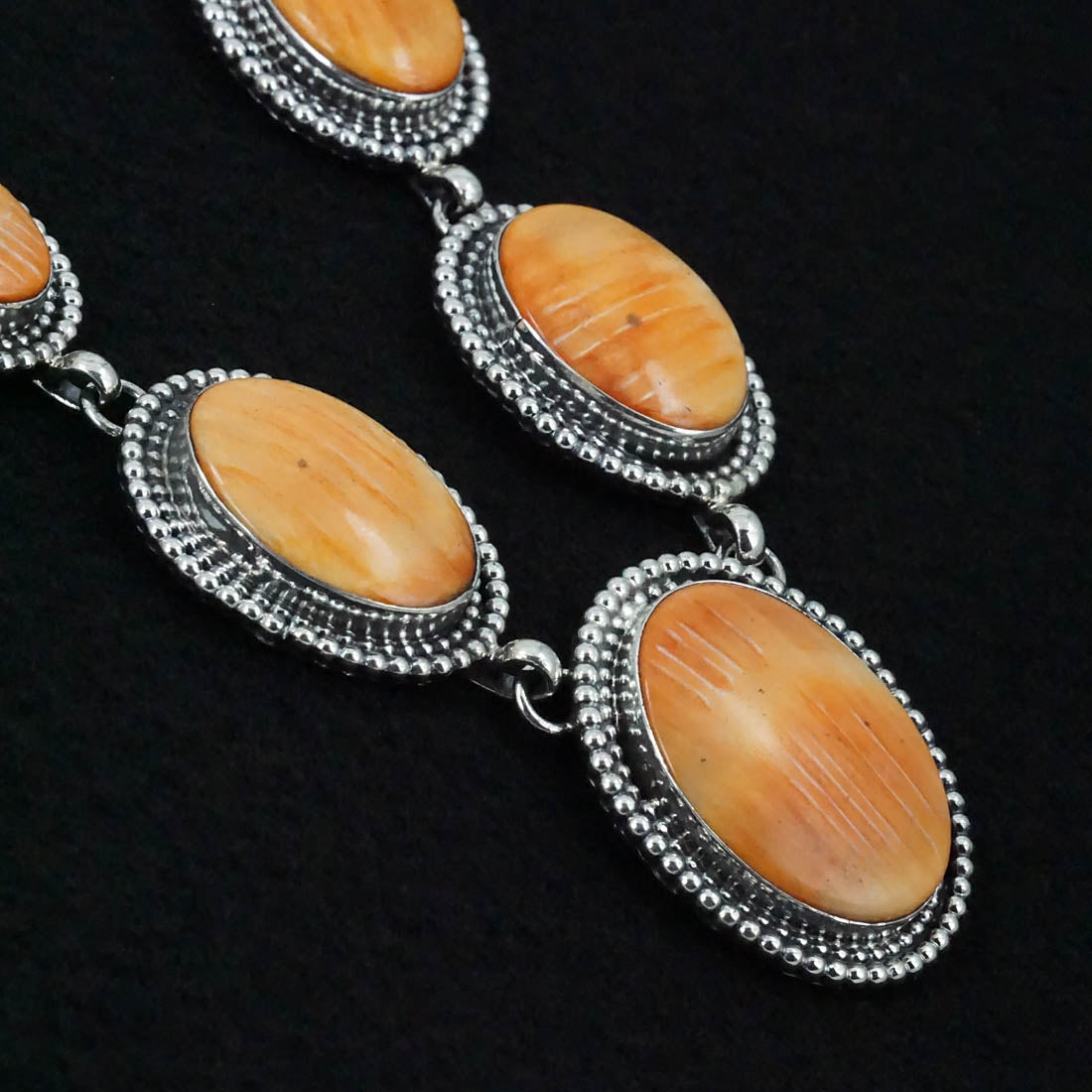 Darrin Livingston Spiny Oyster & Sterling Silver Necklace Set