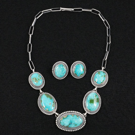 Darrin Livingston Turquoise & Sterling Silver Necklace Set