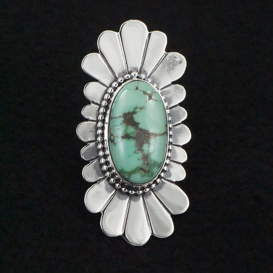 Randy Billy Turquoise & Sterling Silver Ring Size 7.5
