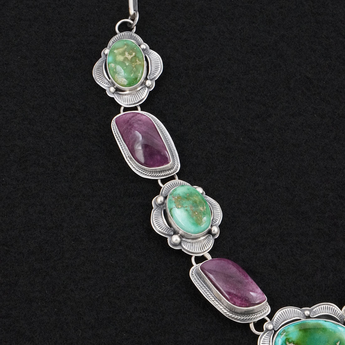 Randy Boyd Turquoise, Spiny Oyster & Sterling Silver Necklace Set