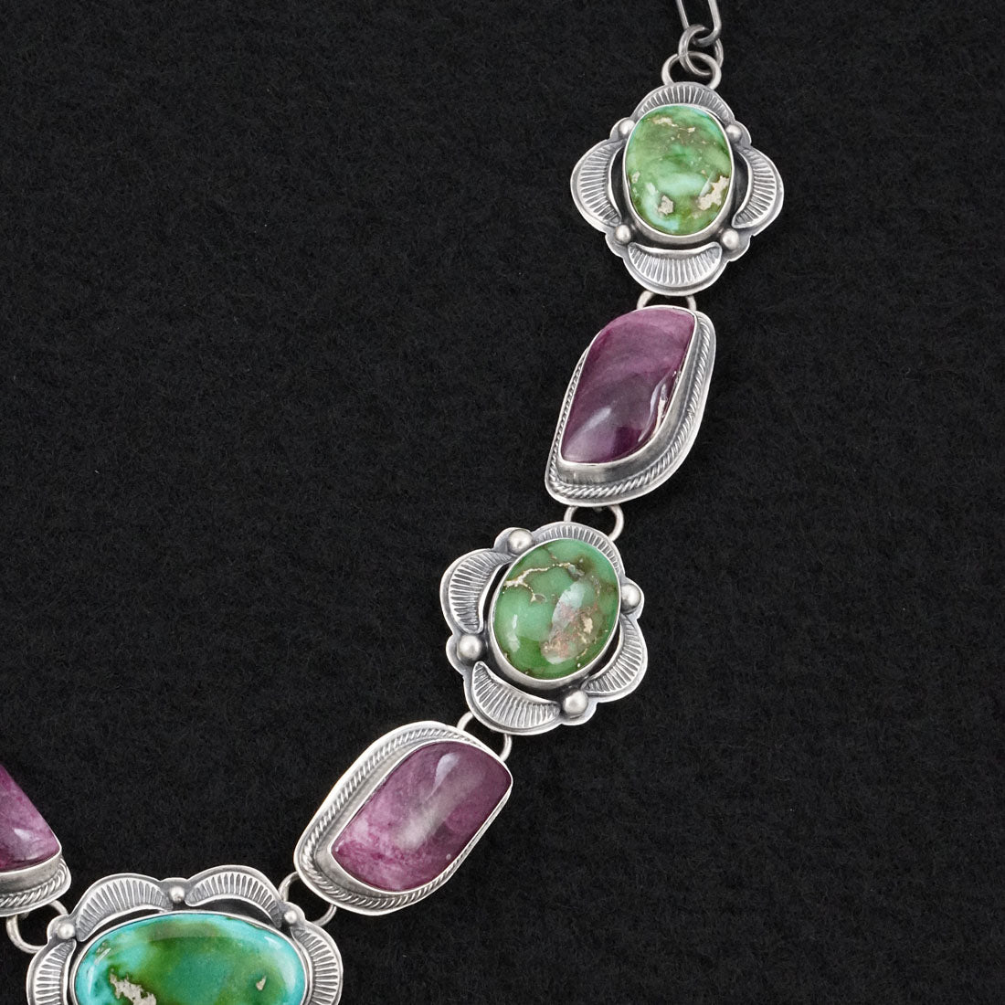 Randy Boyd Turquoise, Spiny Oyster & Sterling Silver Necklace Set