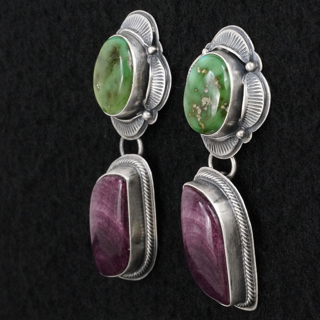 Randy Boyd Turquoise, Spiny Oyster & Sterling Silver Necklace Set