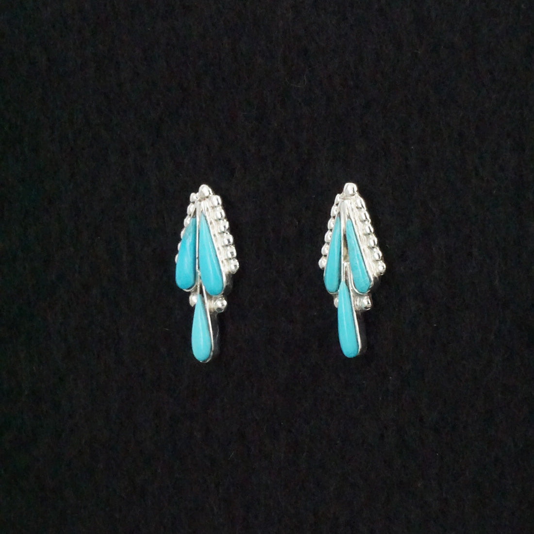 Vincent Hooee Turquoise & Sterling Silver Earrings