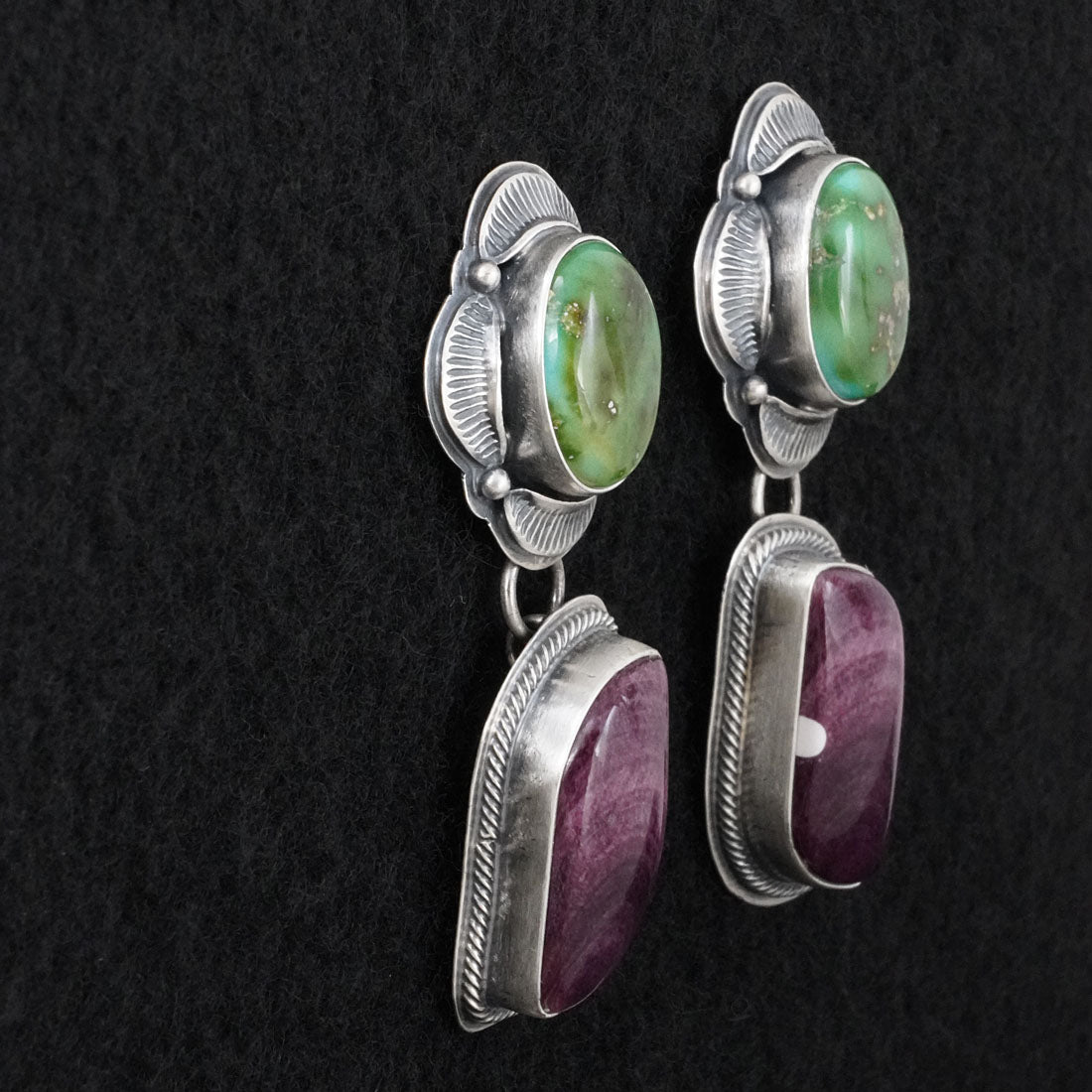 Randy Boyd Turquoise, Spiny Oyster & Sterling Silver Necklace Set