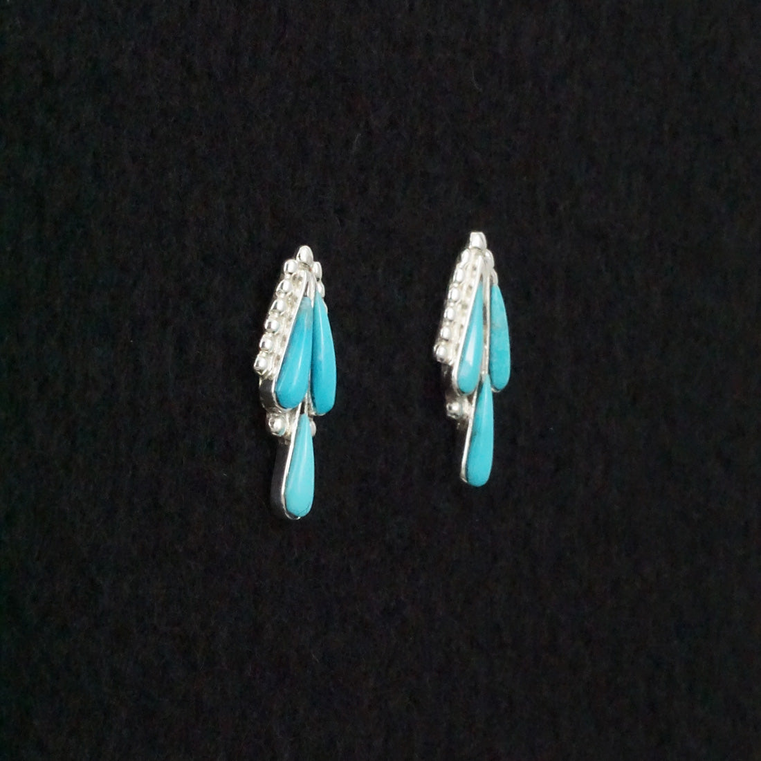 Vincent Hooee Turquoise & Sterling Silver Earrings