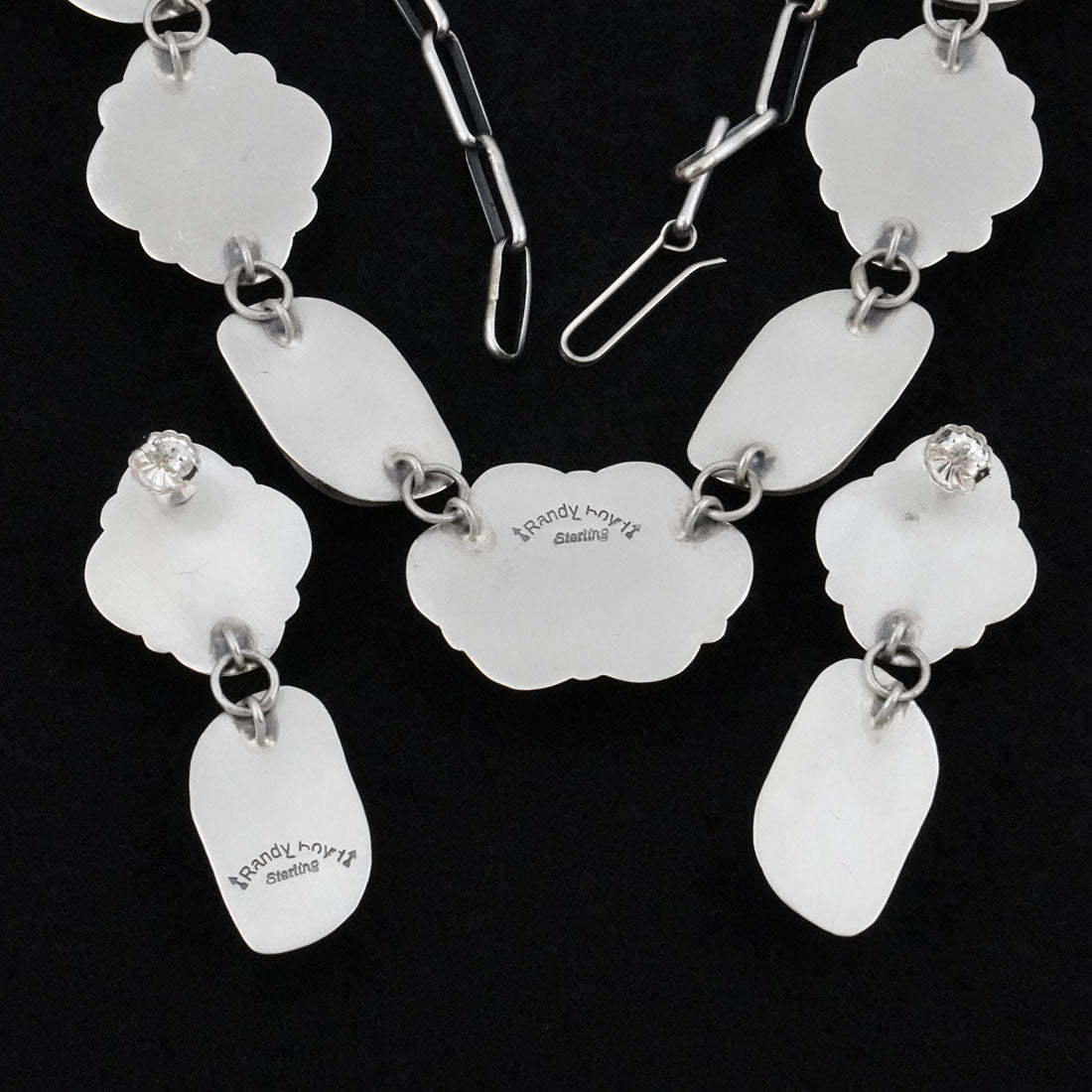 Randy Boyd Turquoise, Spiny Oyster & Sterling Silver Necklace Set