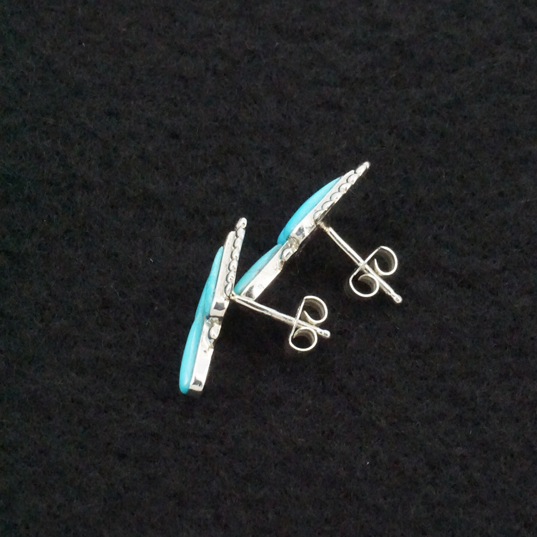 Vincent Hooee Turquoise & Sterling Silver Earrings