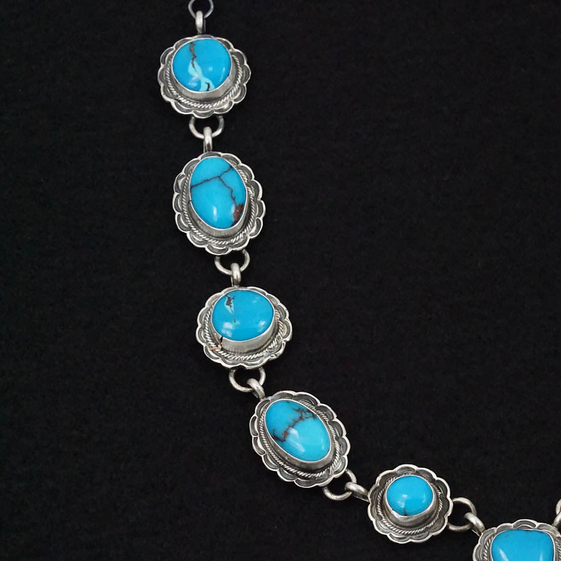 Bobby Johnson Turquoise & Sterling Silver Necklace Set
