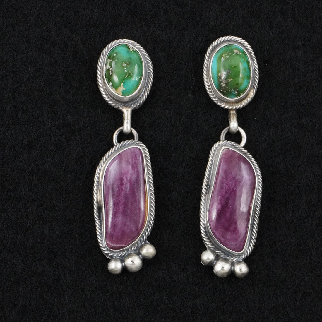 Paul Livingston Turquoise, Spiny Oyster & Sterling Silver Necklace Set