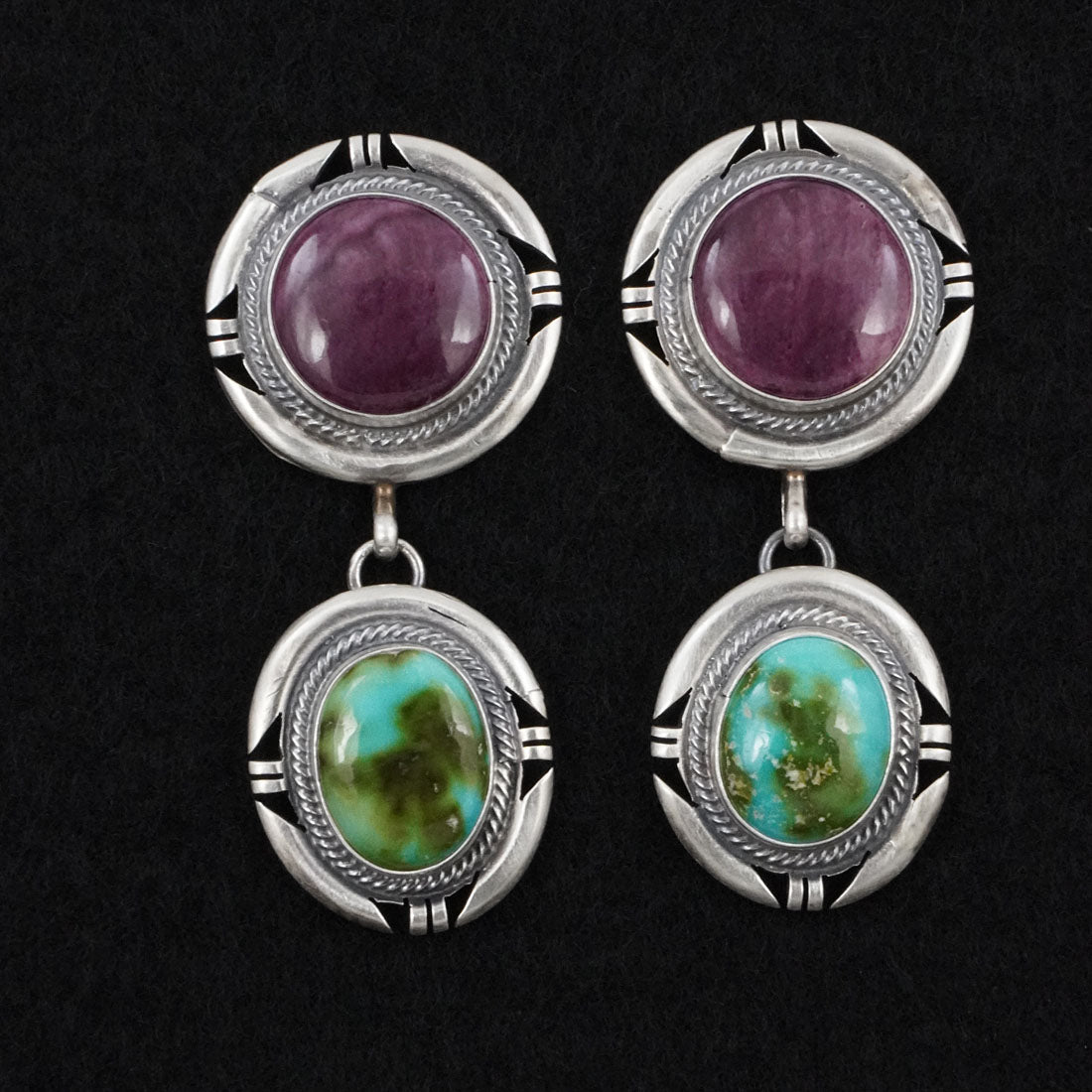 Paul Livingston Turquoise, Spiny Oyster & Sterling Silver Necklace Set