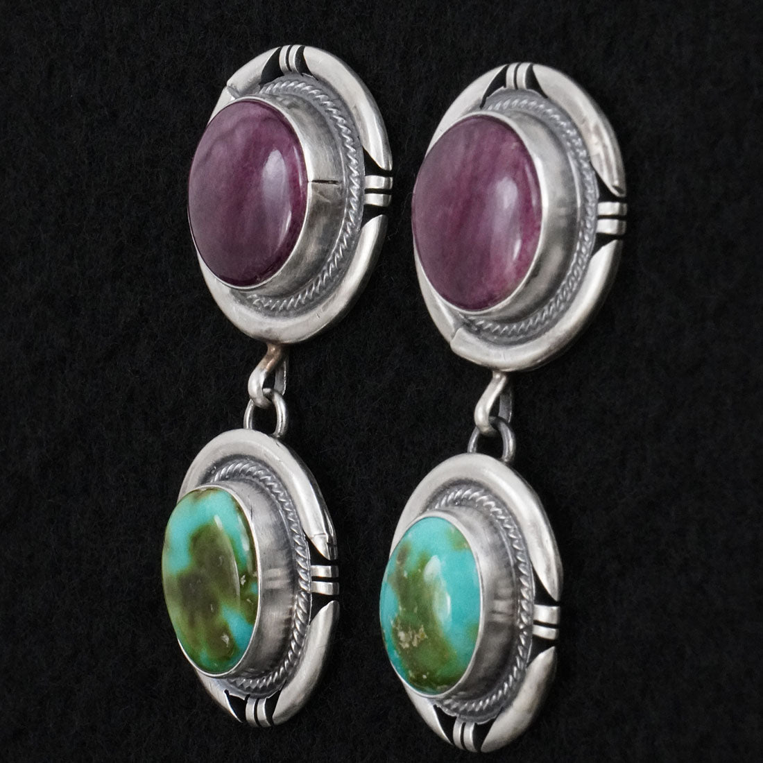 Paul Livingston Turquoise, Spiny Oyster & Sterling Silver Necklace Set