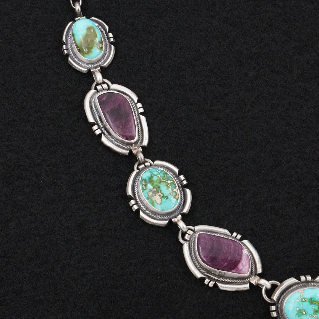 Randy Billy Turquoise, Spiny Oyster & Sterling Silver Necklace Set