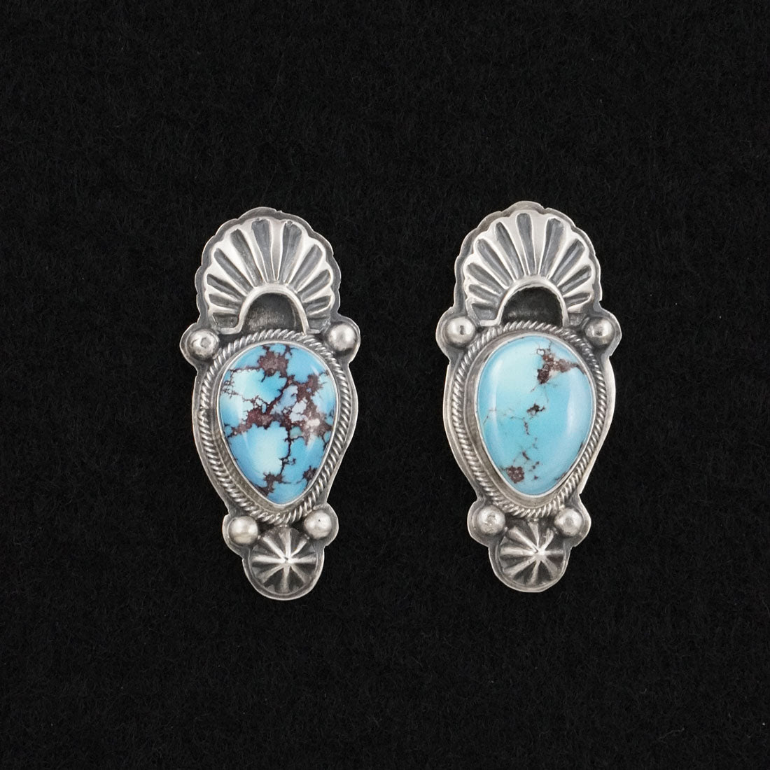 Randy Boyd Turquoise & Sterling Silver Squash Blossom Set