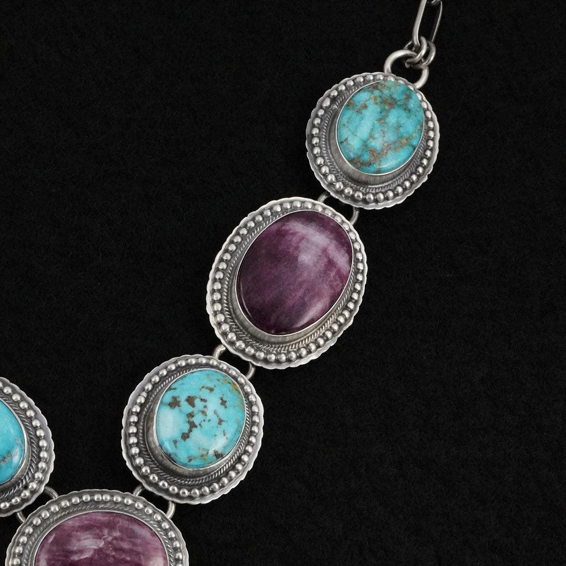 Randy Billy Turquoise, Spiny Oyster & Sterling Silver Necklace Set