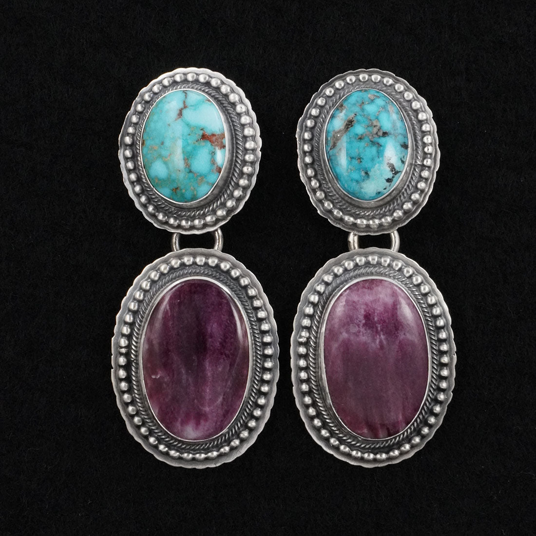 Randy Billy Turquoise, Spiny Oyster & Sterling Silver Necklace Set