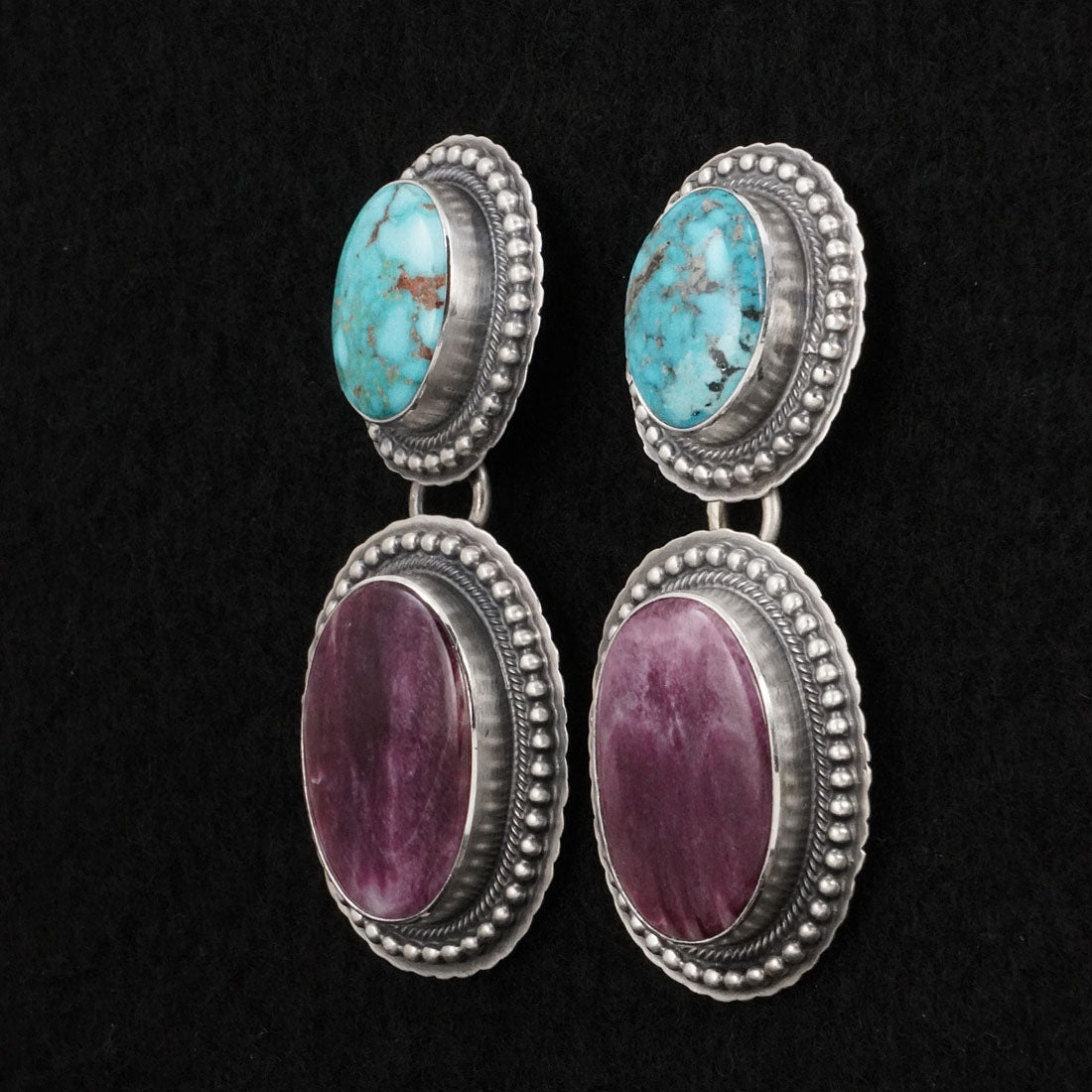 Randy Billy Turquoise, Spiny Oyster & Sterling Silver Necklace Set