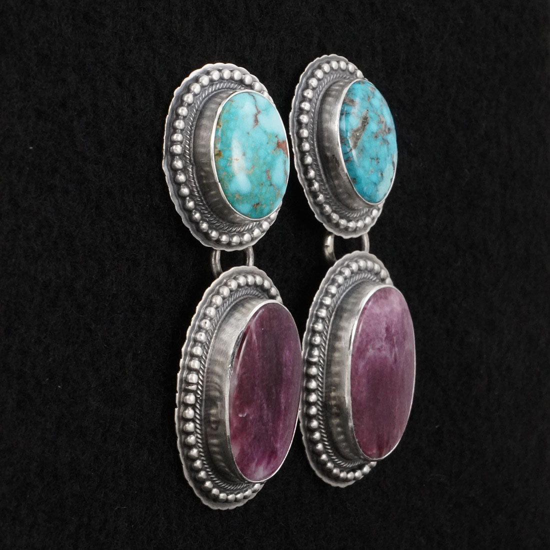 Randy Billy Turquoise, Spiny Oyster & Sterling Silver Necklace Set