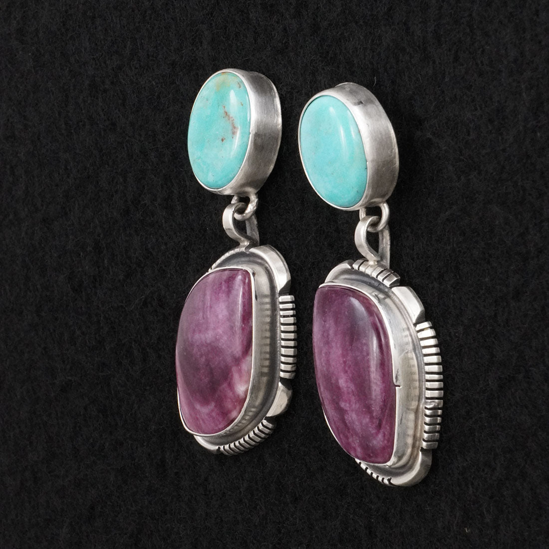 Thomas Francisco Turquoise, Spiny Oyster & Sterling Silver Earrings