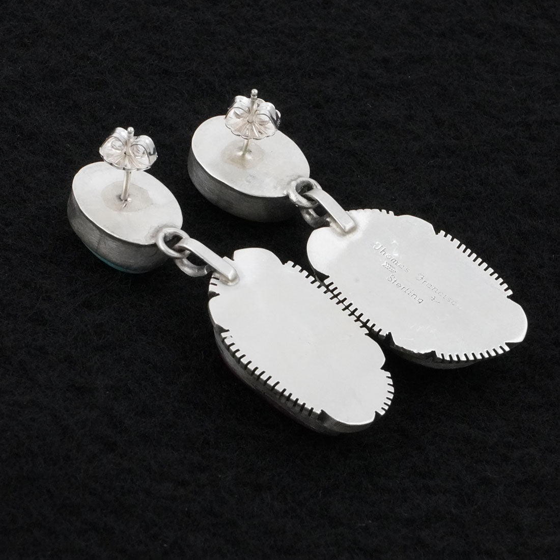 Thomas Francisco Turquoise, Spiny Oyster & Sterling Silver Earrings