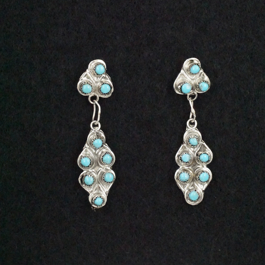 Waylon Johnson Turquoise & Sterling Silver Earrings