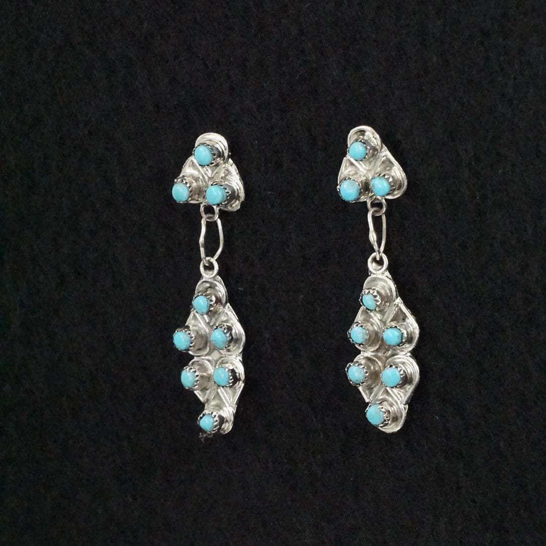 Waylon Johnson Turquoise & Sterling Silver Earrings