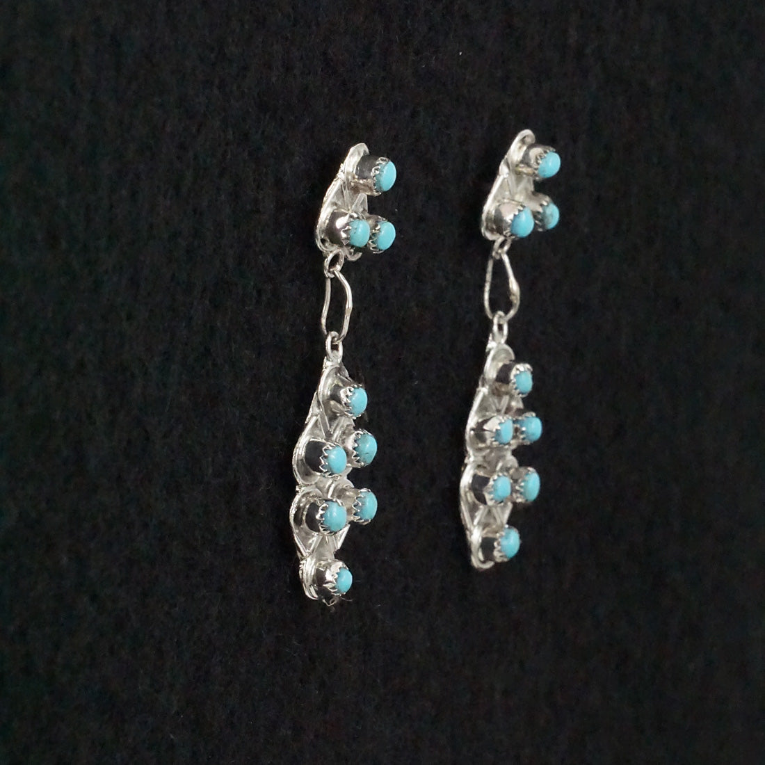 Waylon Johnson Turquoise & Sterling Silver Earrings