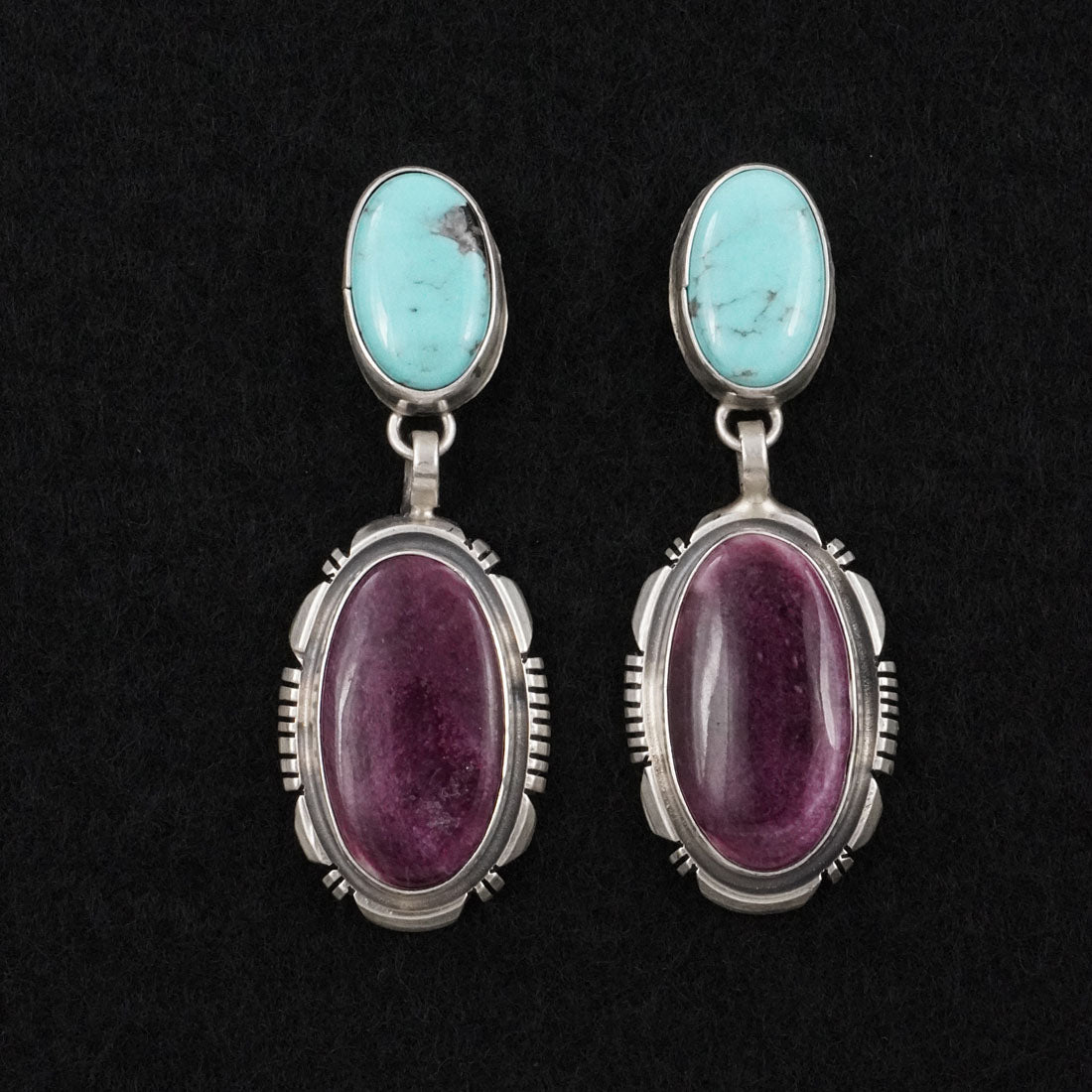 Thomas Francisco Turquoise, Spiny Oyster & Sterling Silver Earrings